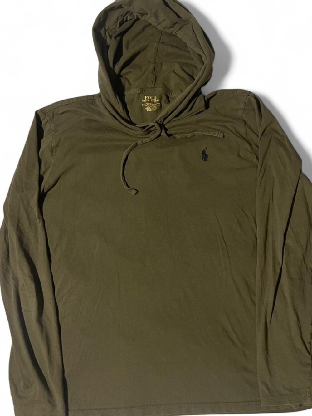 Polo Ralph Lauren Men's Long Sleeve Hooded T-Shirt - Olive Green - Size M